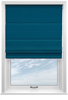 Windermere, Peacock - Twist&Fit Roman Blind